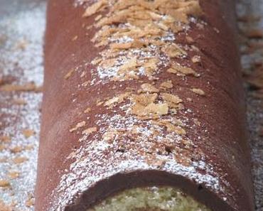 Bûche au chocolat et à la crème de marron