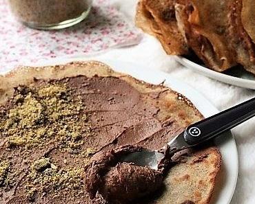 Crêpes coco - orange, ganache au chocolat { sans gluten, sans lait, sans oeufs}