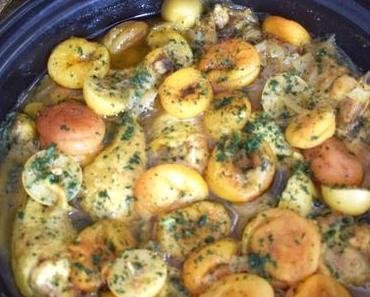 Tajine poulet abricots secs et citrons confits