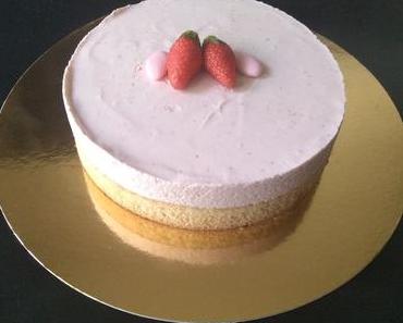 Gâteau nuage aux fraises