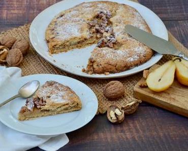 Tarte rustique poires noix