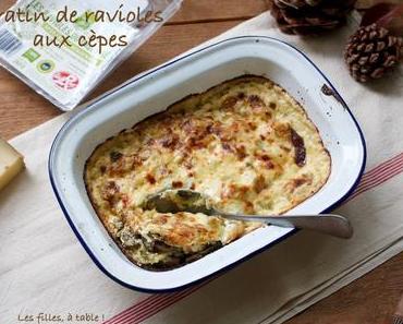 Gratin de ravioles aux cèpes