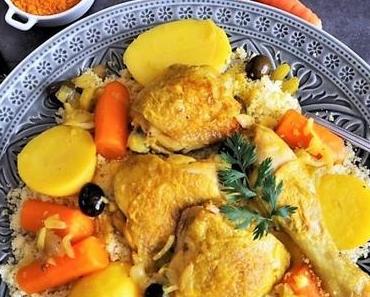 Tajine de poulet aux légumes et olives