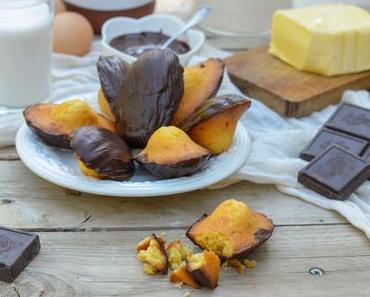 Madeleines en coque de chocolat