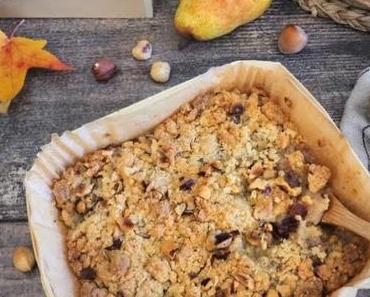 Crumble poires chocolat