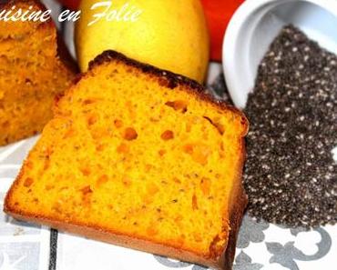 Cake healthy potimarron-chia-citron
