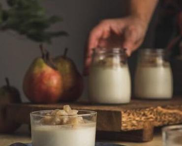 Panna cotta au gorgonzola et compotée de poires