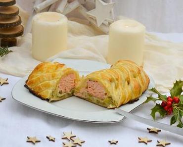 Feuilletés au saumon et à la fondue de poireaux