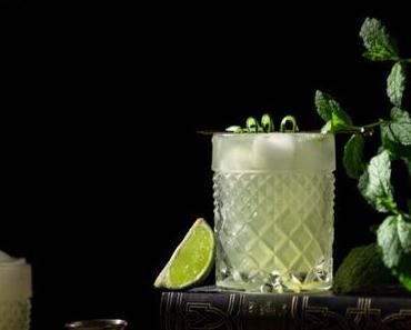 Cocktail gin, concombre et menthe